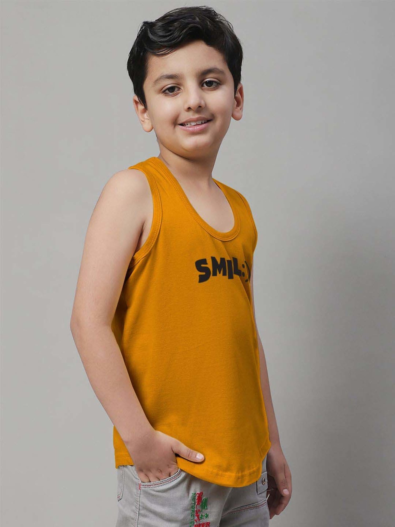 Palm Tree Kids White Printed Vest