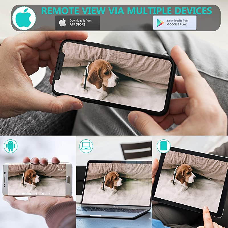 Wireless Security Camera HD WiFi Security Surveillance IP Camera Home Monitor with Motion Detection TwoWay Audio Night VisionWhite