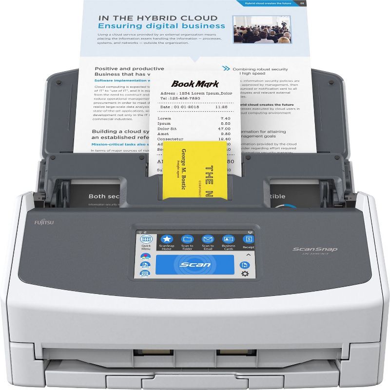 Fujitsu ScanSnap iX1600 Versatile Cloud Enabled Document Scanner for Mac and PC, White (PA03770-B615)