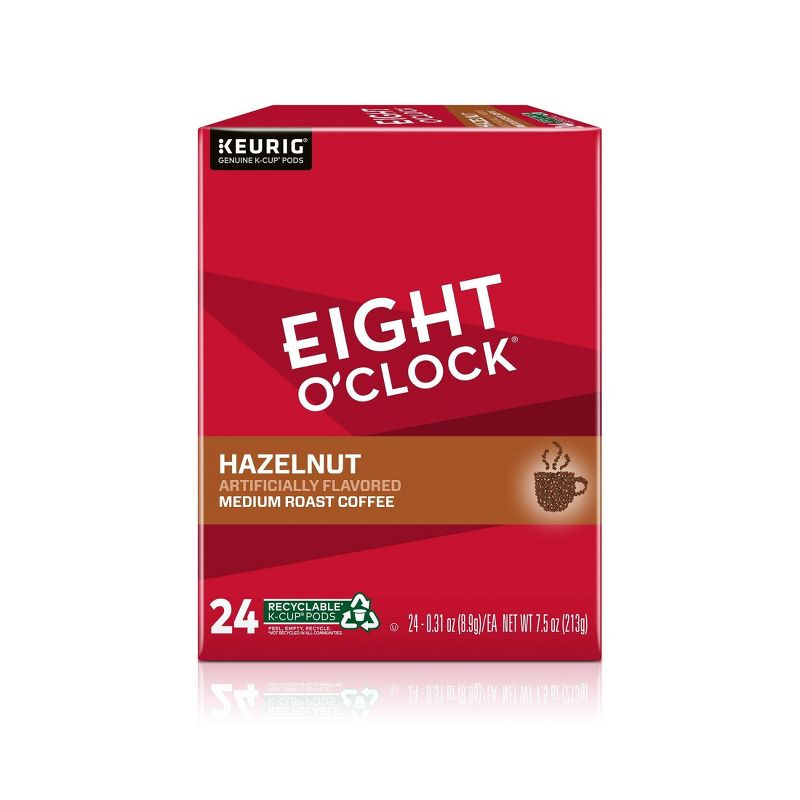 Eight O'Clock Hazelnut Medium Roast Coffee Pods - 24ct