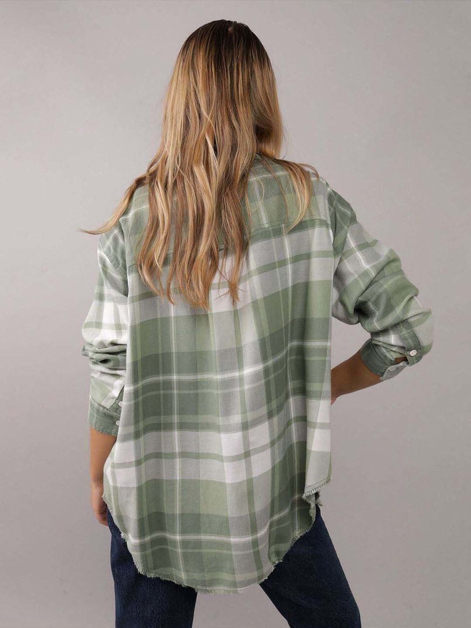 American Eagle Outfitters Green Chequered Shirt
