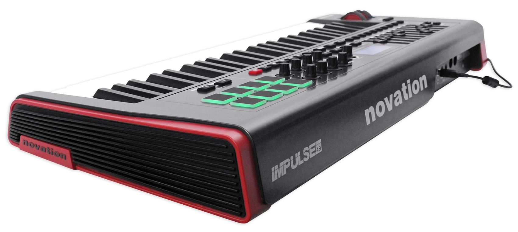 Novation IMPULSE 49-Key Ableton Live MIDI USB Keyboard Controller+Headphones+Mic