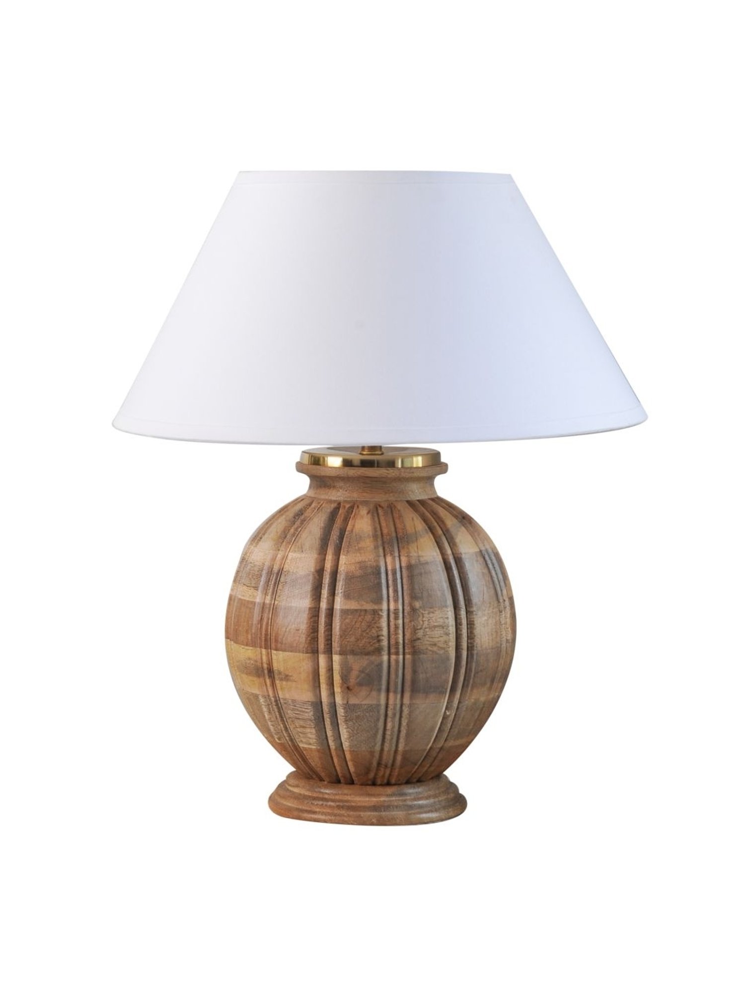 Kapoor Lamp Shades Natural Wood Astros Carved Cotton Shade Table Lamp