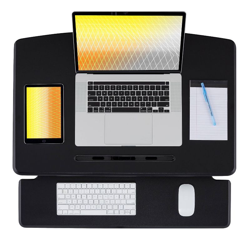 30" Airlift Gas Spring Standing Desk Converter Black - Seville Classics