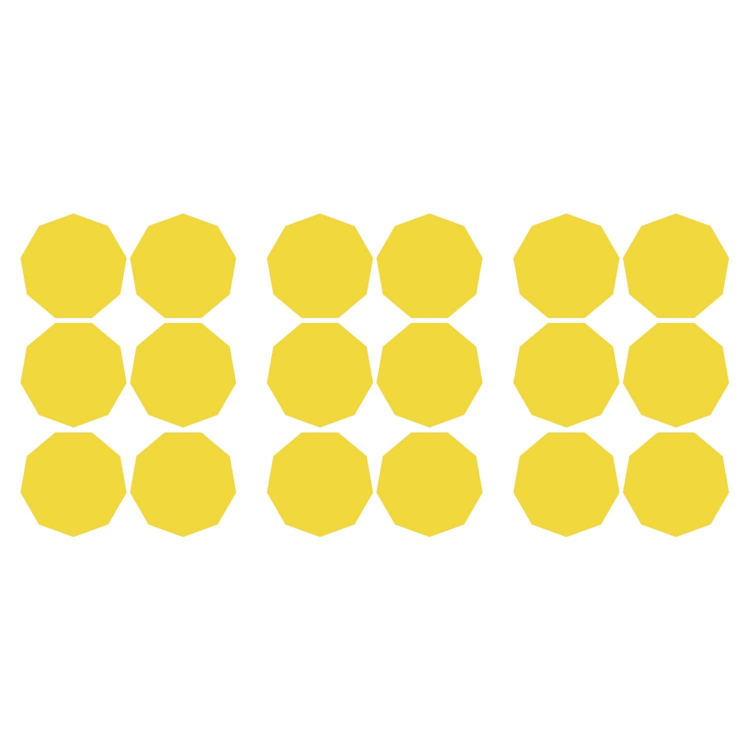 LiteMark 2 Inch Blue Nonagon Decals - Pack of 80