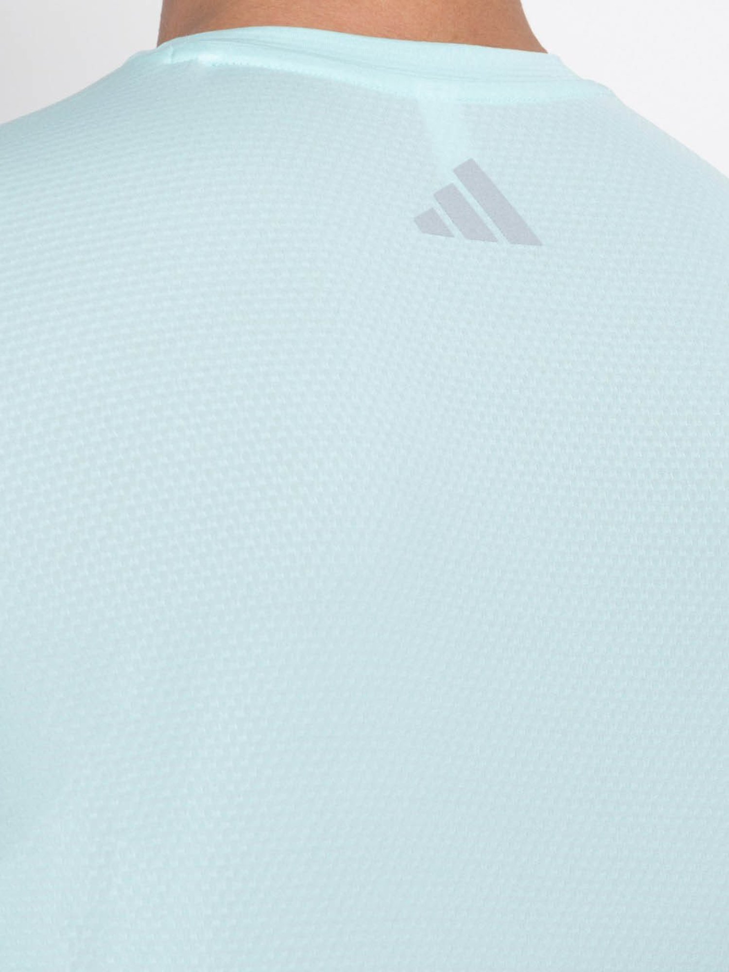 Adidas Turquoise Regular Fit Logo Printed Sports T-Shirt