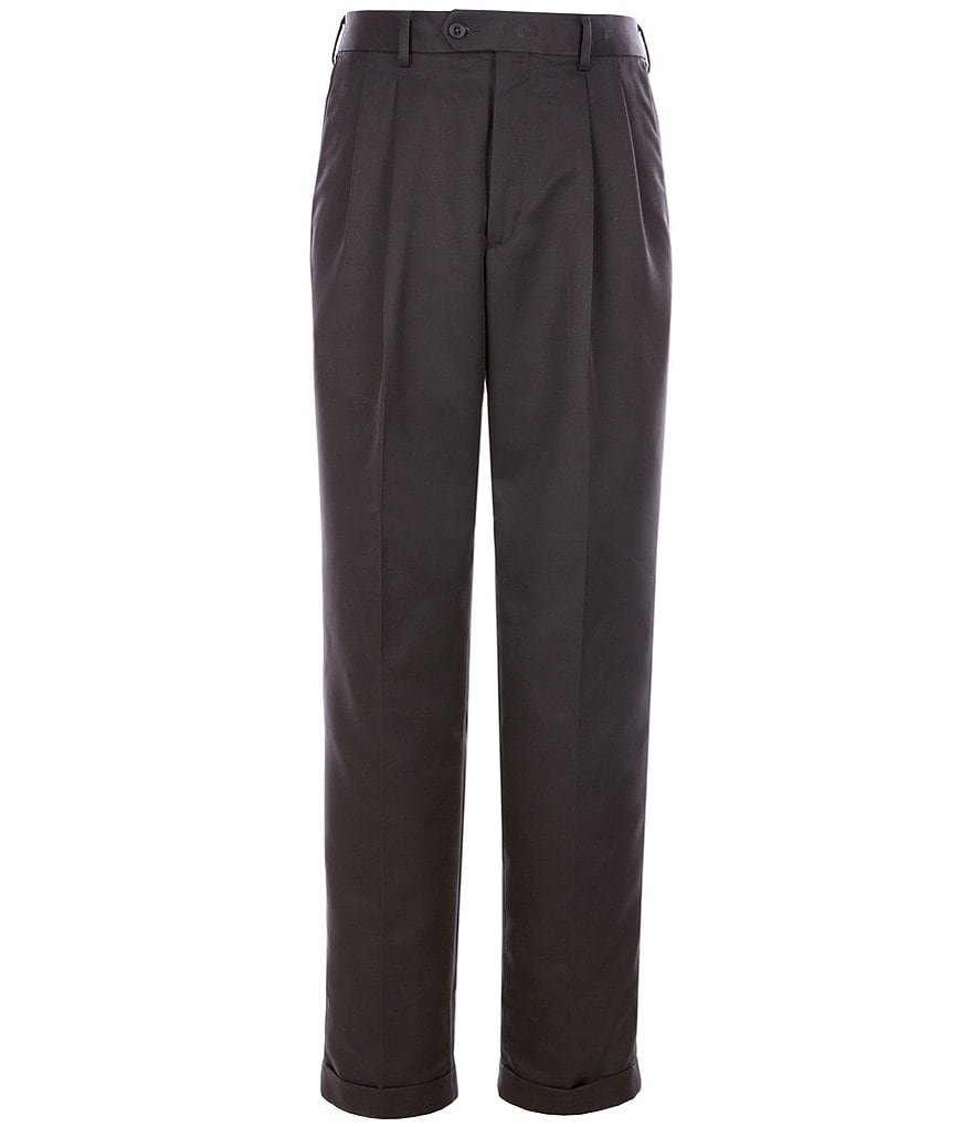 Roundtree & YorkeTravel Smart Non-Iron Pleated Ultimate Comfort Microfiber Stretch Fashion Dress Pants