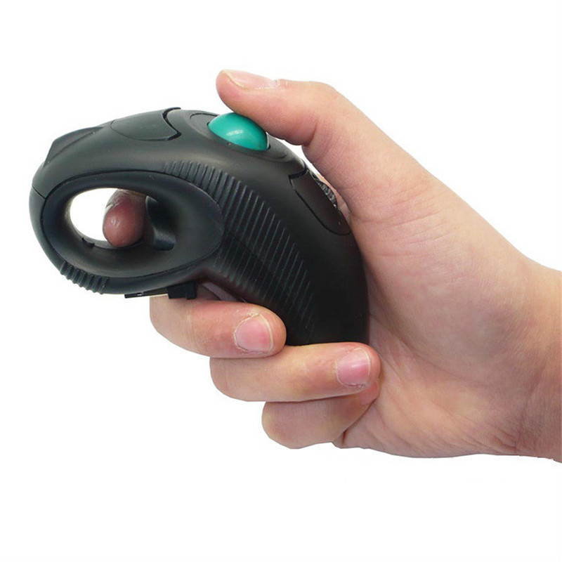 Wireless Laser Trackball Mouse Ergonomic 2.4G 1000DPI Adjustable Handheld Portable Air Mice for PC Laptop TV Box Projector