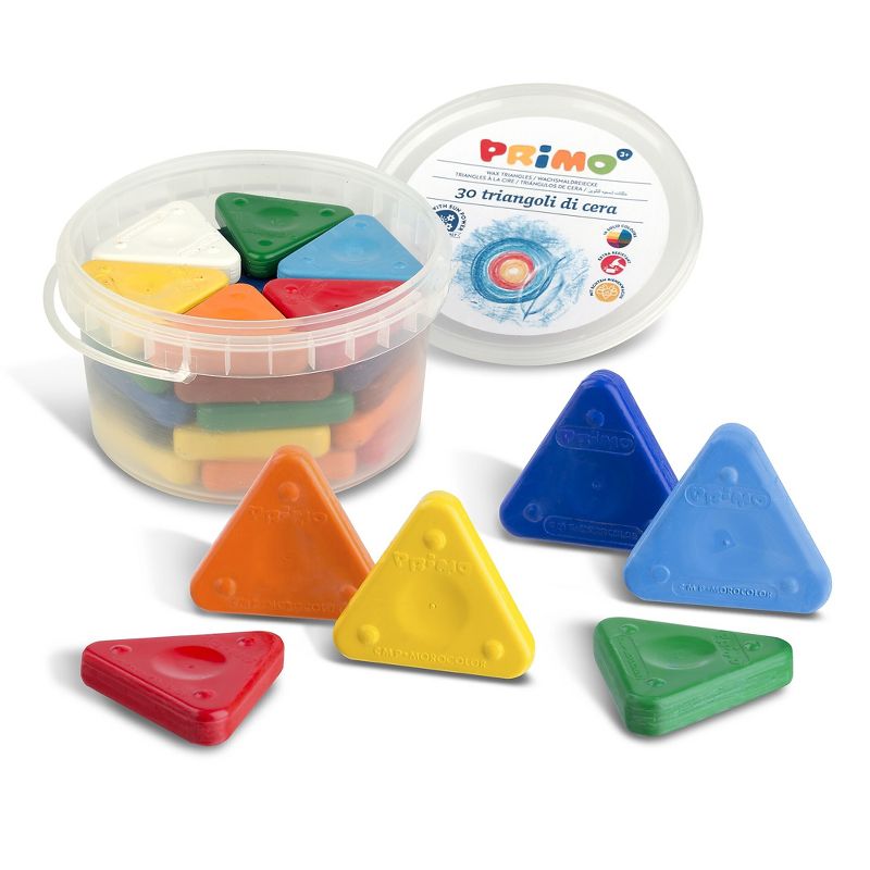 Stride Primo Triangle Crayons, Assorted Colors, 30/Pack 0771TR