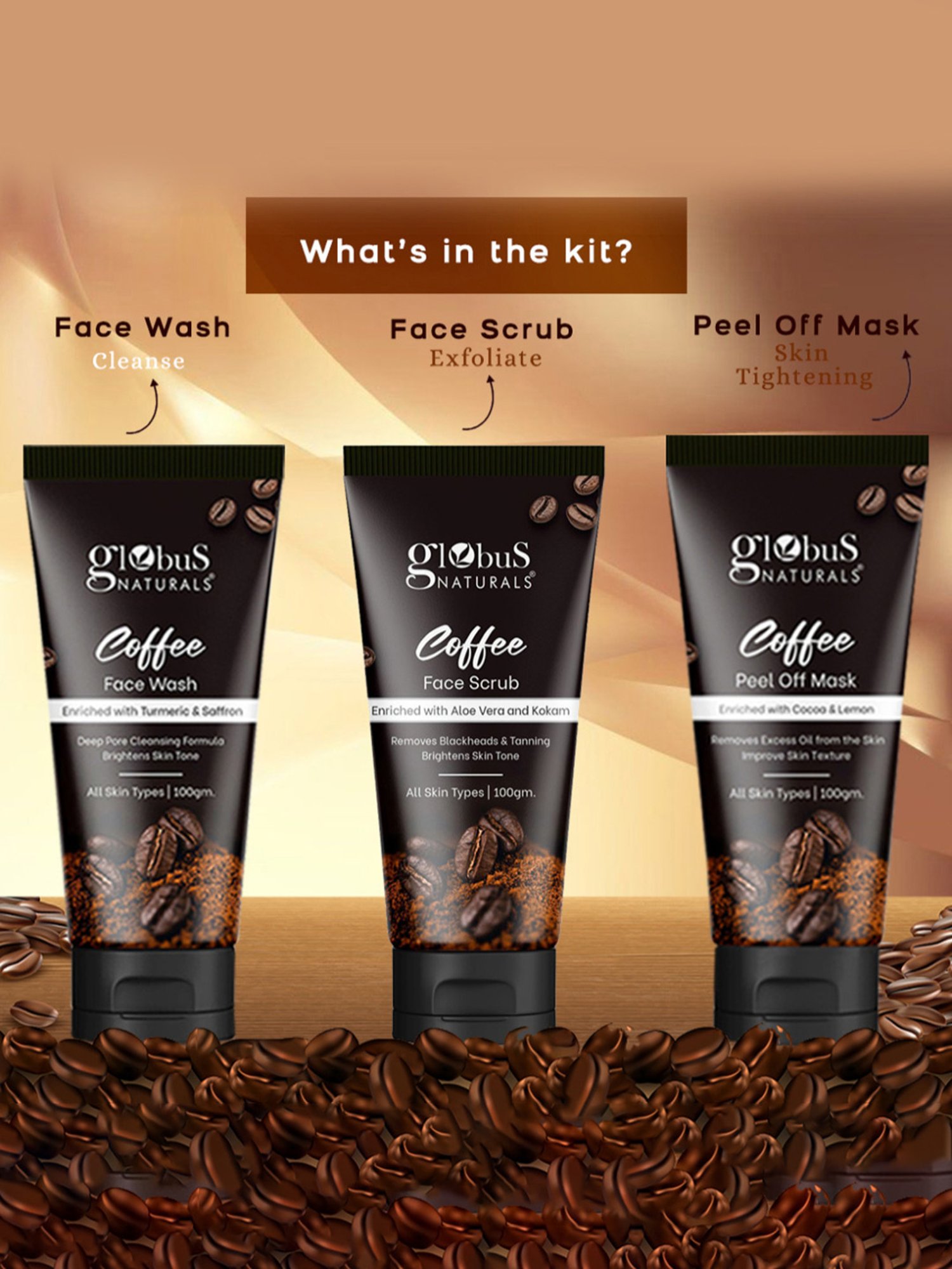 Globus Naturals Coffee Rakhi Trio Kit
