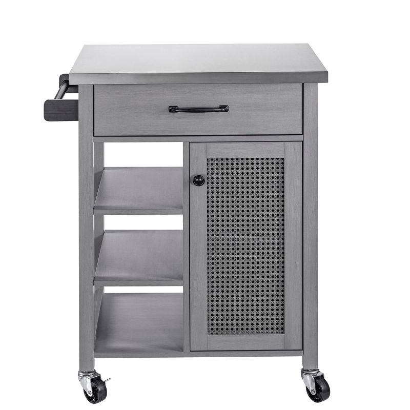 26" Kitchen Cart Gray - Home Essentials