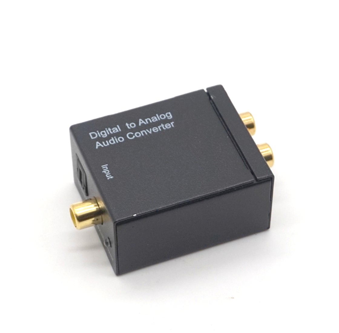 Plugadget Digital to Analog Audio Converter Toslink SPDIF Coax To Analog RCA Audio Converter Adapter + Fiber Optic Cable