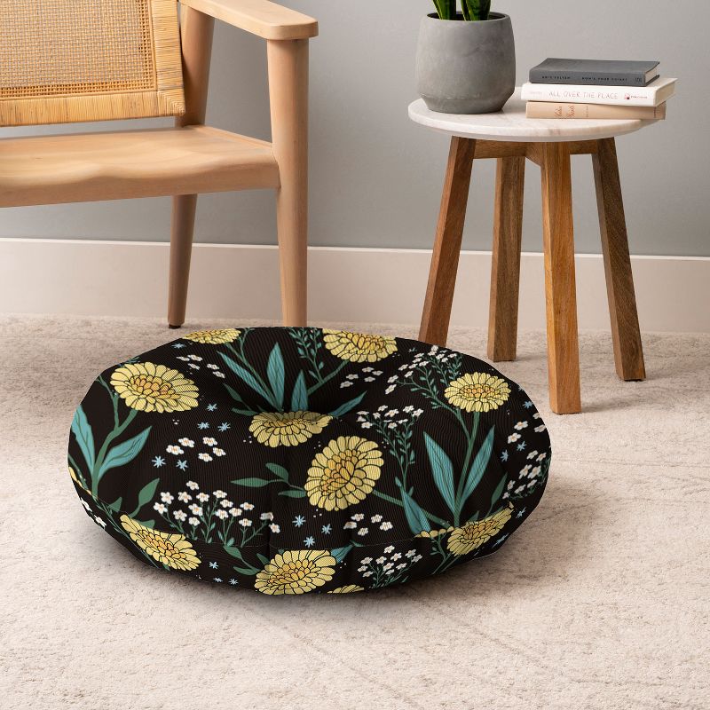 Avenie Dandylion Round Floor Pillow - Deny Desings