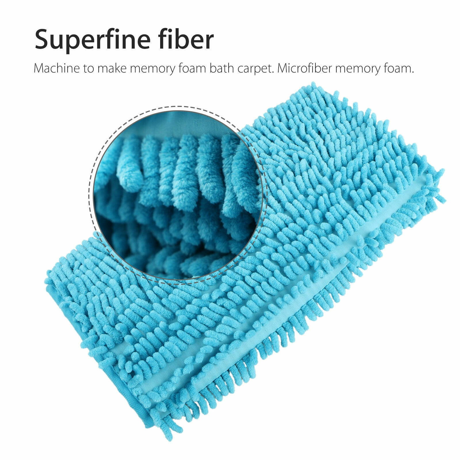 Absorbent Soft Shaggy Non Slip Bath Mat Bathroom Shower Home Floor Rugs Carpet