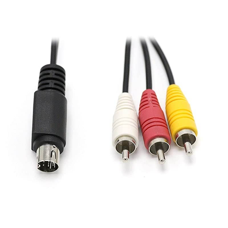 Pin to Composite Cable NOT SVideo Cable for Audio and Video DIN pin to AV Connects to H25 C31 C41 C41W C51 C61 C61K DIRECTV and ATampT Replacement Cable 6ft