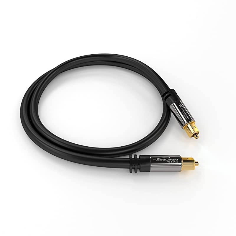 Optical Digital Audio Cable 6 Feet Home Theater Fiber Optic Toslink Male to Male Gold Plated Optical Cables Best For Playstation Xbox Pro Series