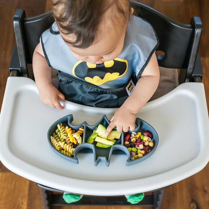 Bumkins DC Comics Batman Grip Dish - Gray