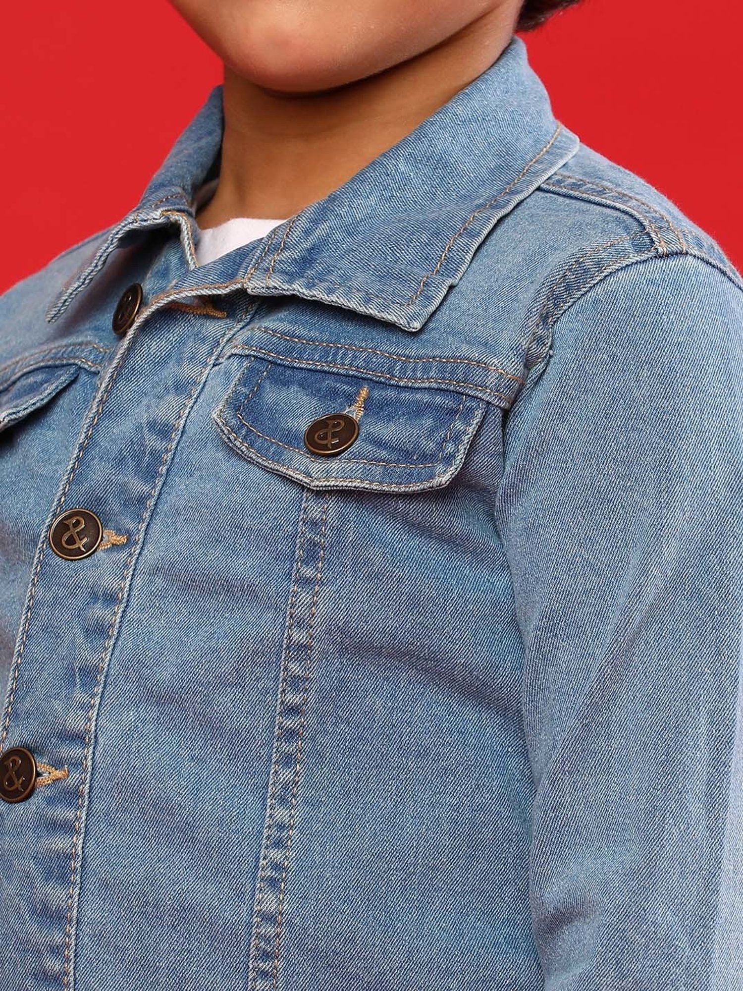 Tales & Stories Kids Blue Regular Fit Full Sleeves Jacket