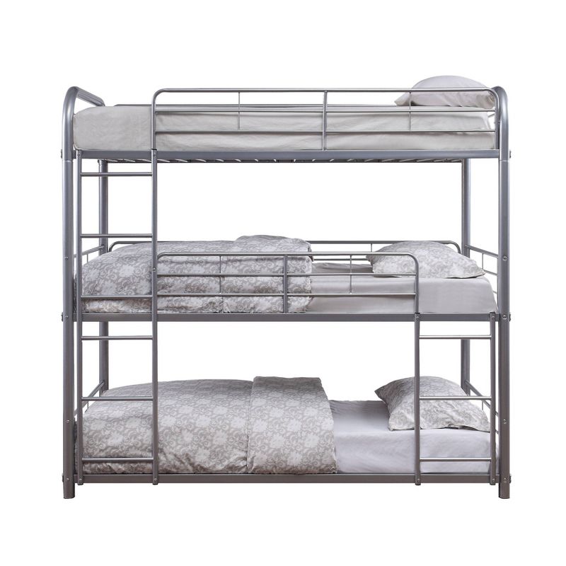 Twin Cairo Triple Bunk Bed Silver - Acme Furniture