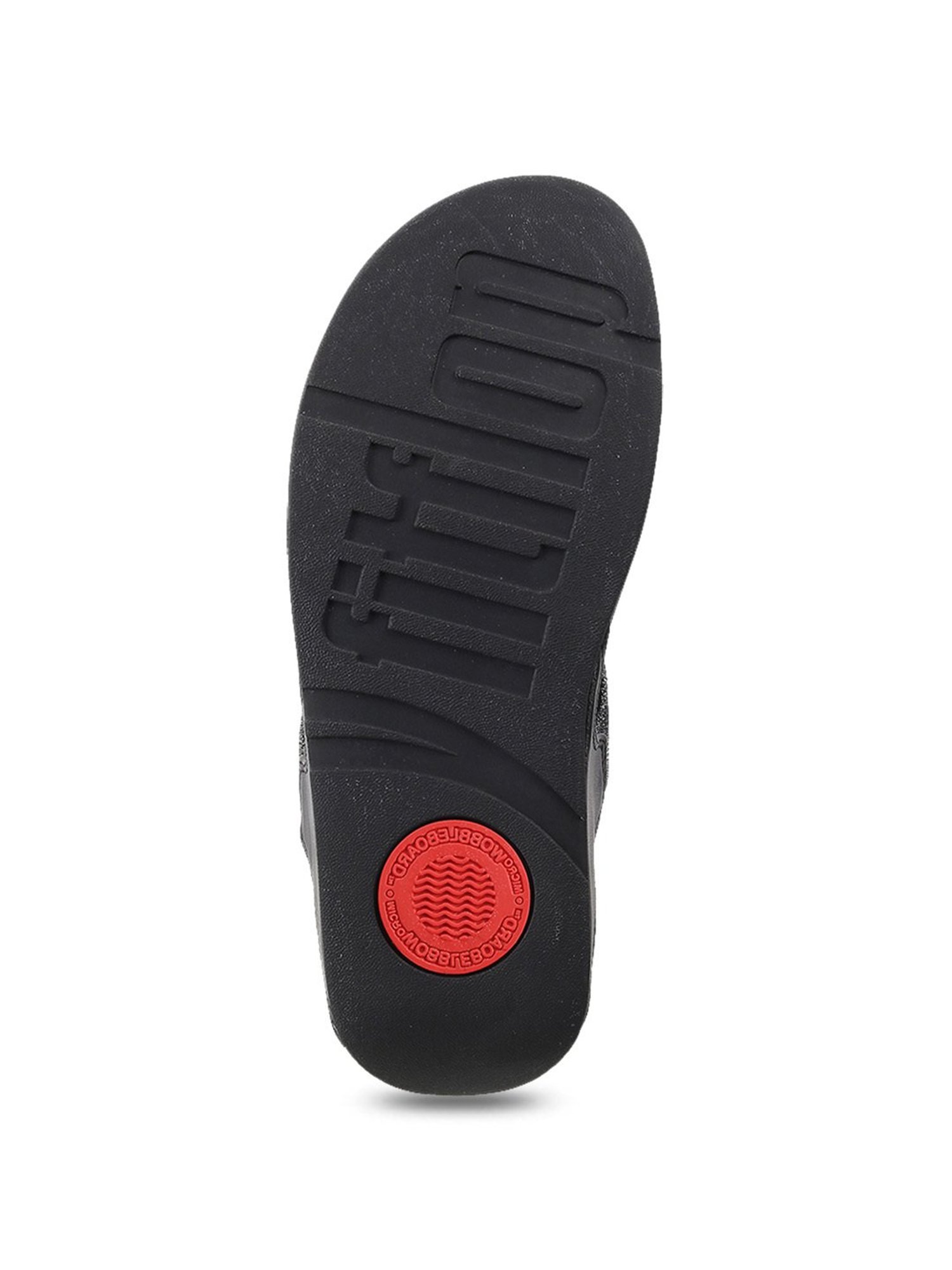 FitFlop Women's Black Thong Wedges