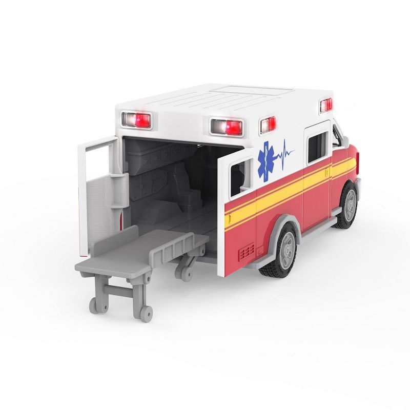 DRIVEN – Small Toy Emergency Vehicle – Micro Ambulance - White & Red