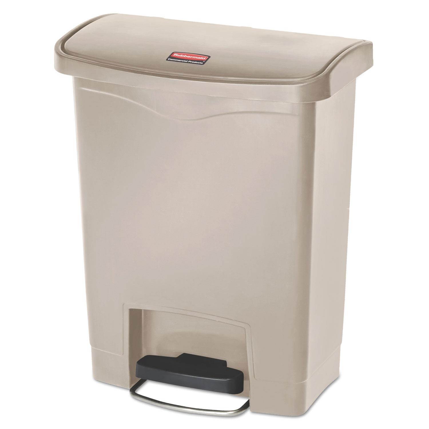 Rubbermaid Commercial Slim Jim Resin Step-On Container End Step Style 24 gal