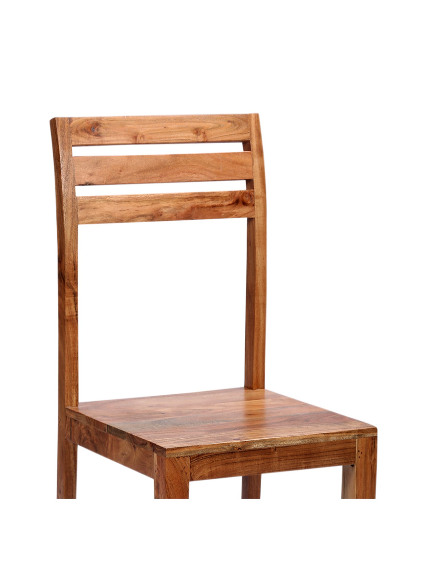 ExclusiveLane Centaur Beige Acacia Wood Handcrafted Dining Chairs - Set of 2 Natural Finish