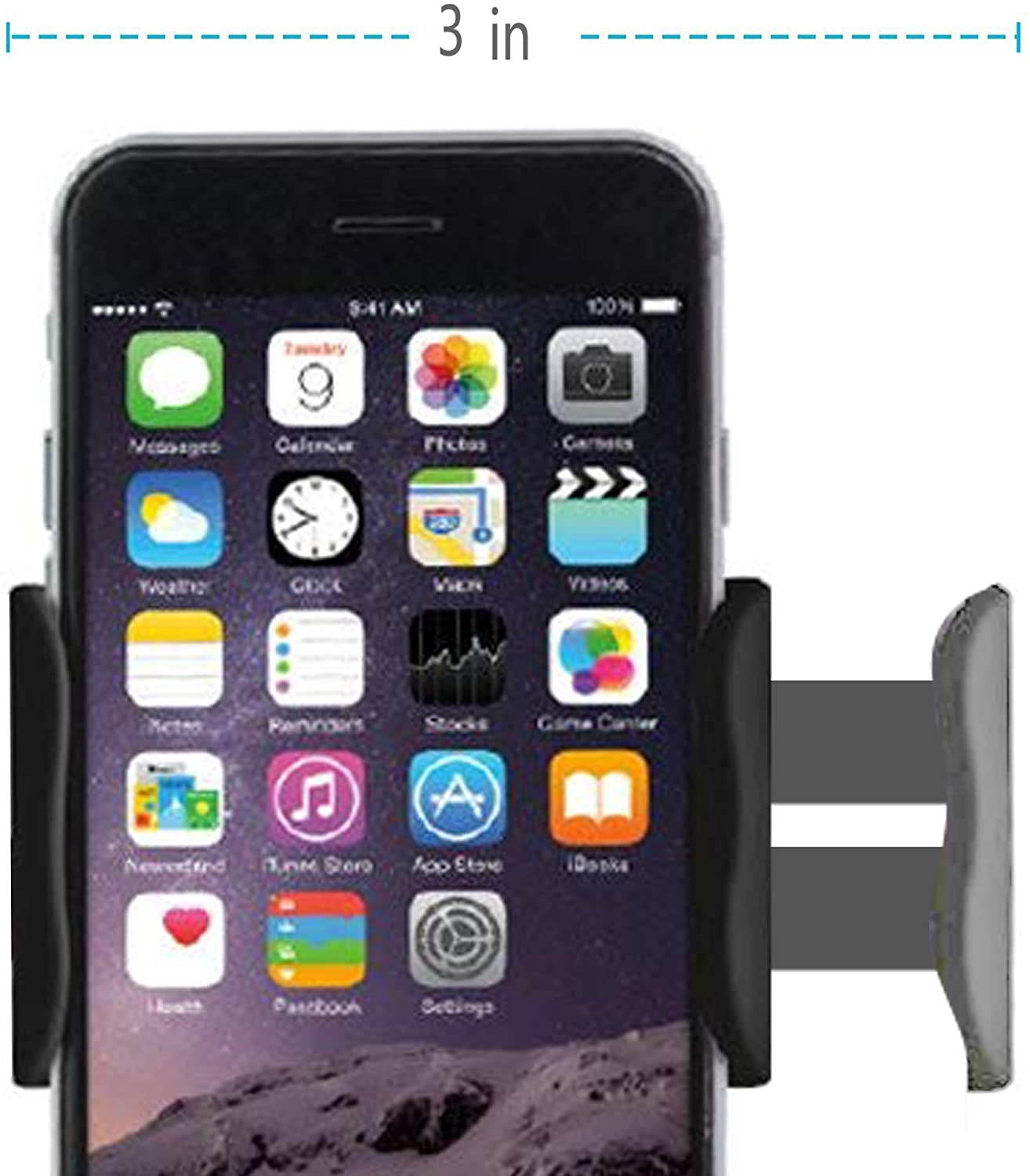 Cell Phone Clip on Stand Holder - with Grip Flexible Long Arm Gooseneck Bracket Mount Clamp for iPhone X/8/7/6/6s/5 Samsung S8/S7, for bed, desktop, Black