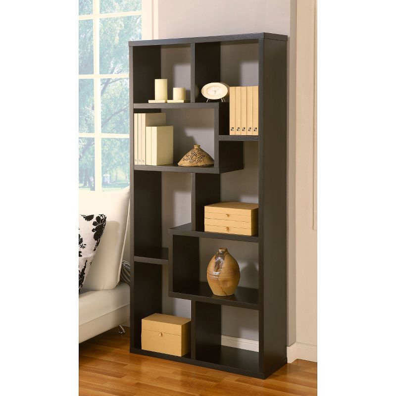 71" Highpoint Contoured Bookcase Black - HOMES: Inside + Out