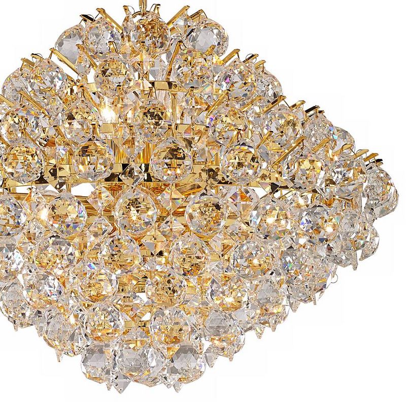 Vienna Full Spectrum Gold Crystal Pendant Chandelier 20" Wide 16-Light Fixture for Dining Room House Foyer Kitchen Island Entryway