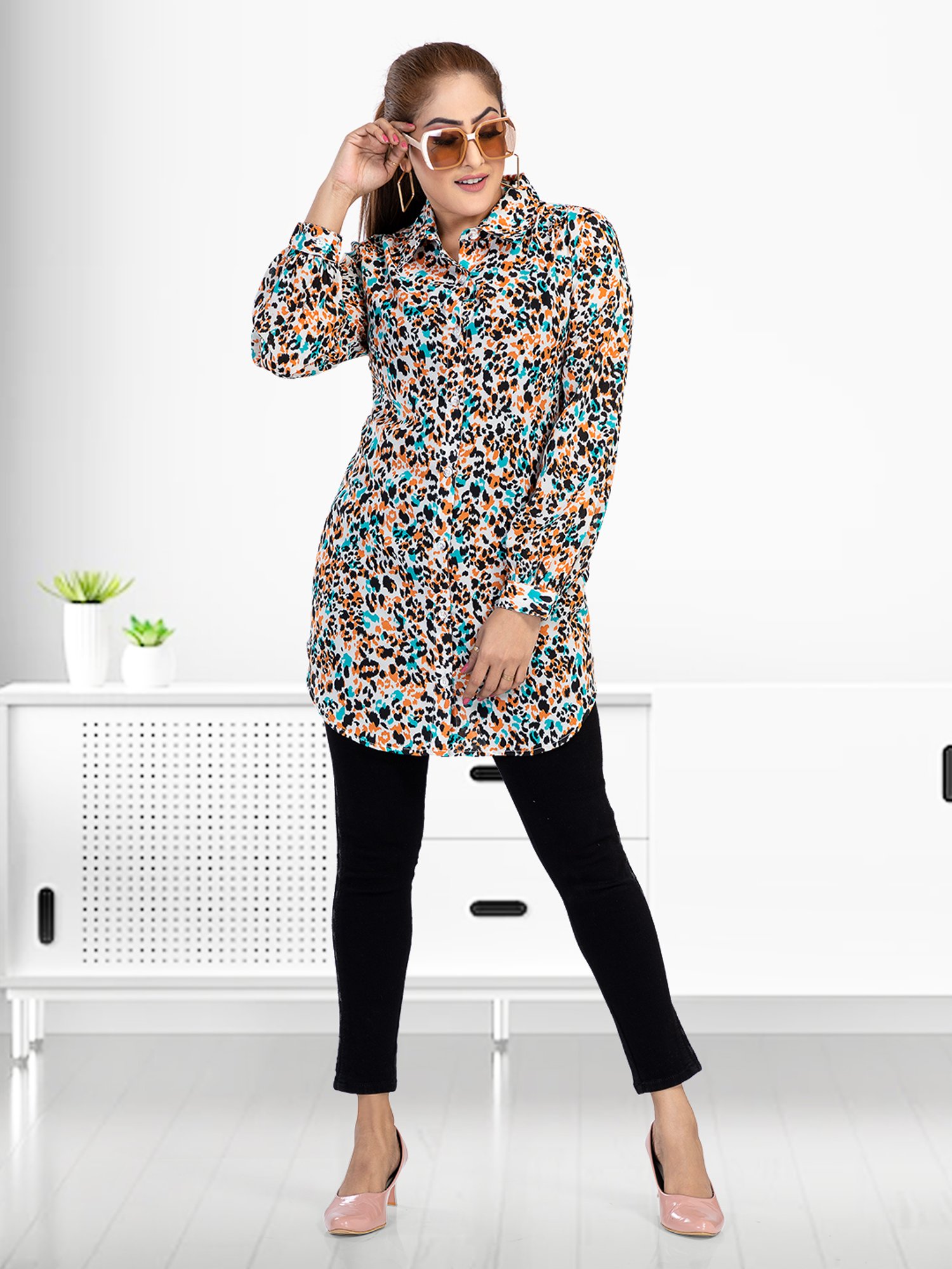 Nino Bambino Multicolor Printed Long Shirt