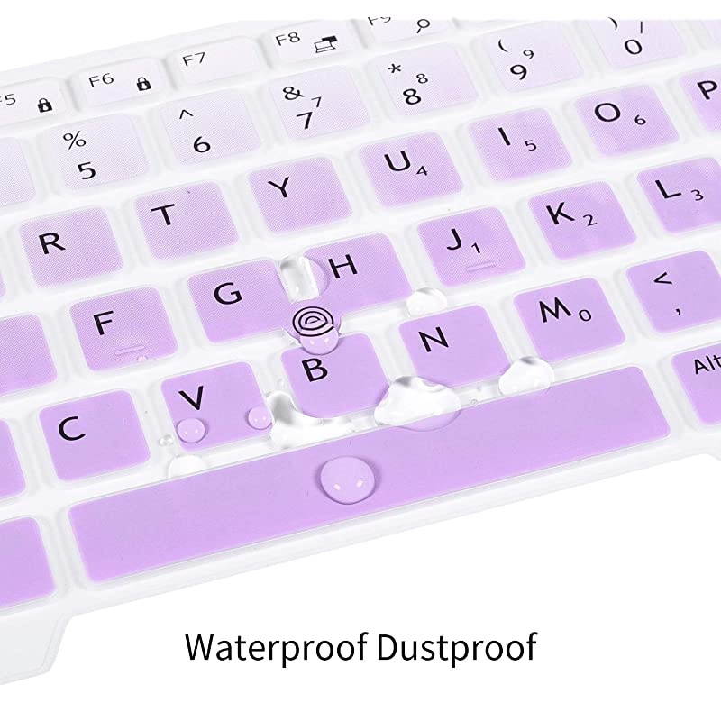 Keyboard Cover Compatible with Latitude 5480 5490 7490 14 Laptop Latitude 3340 E3340 E5490 5491 E5491 E5450 E5470 E7450 E7470 7480 E7480 Keyboard Skin with Pointing Ombre Purple