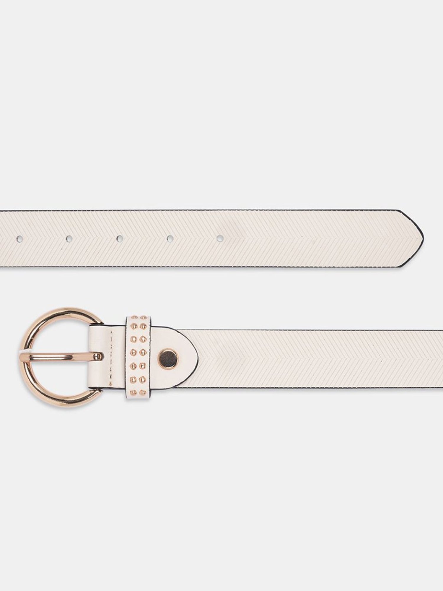 Forever Glam by Pantaloons White Narrow Belt for Women