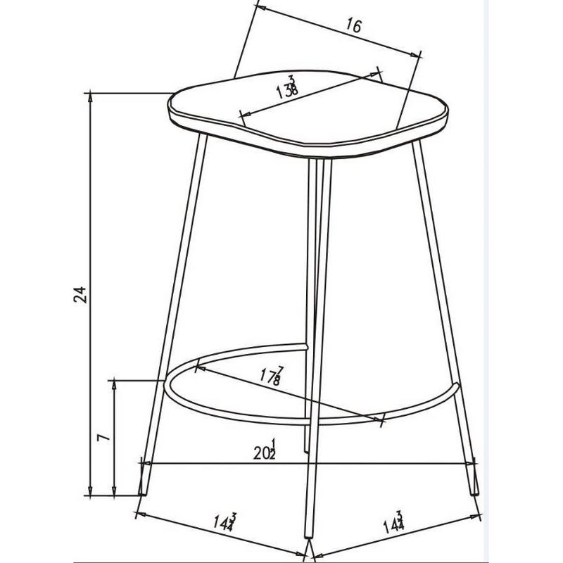 Metal Base Counter Height Barstools with Wood Seat Brown - Threshold™ designed with Studio McGee