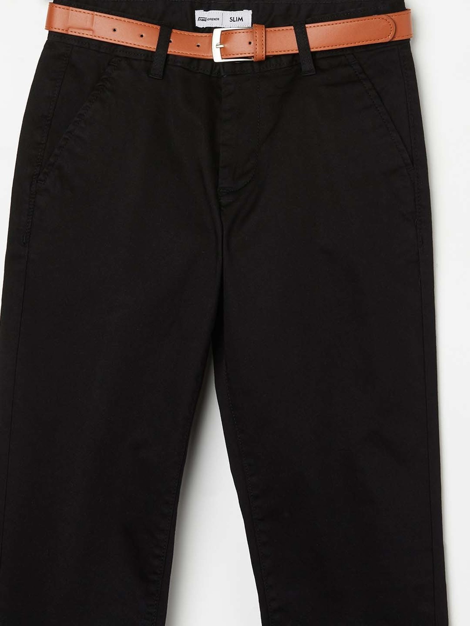 Plum Tree Boys Black Printed Joggers