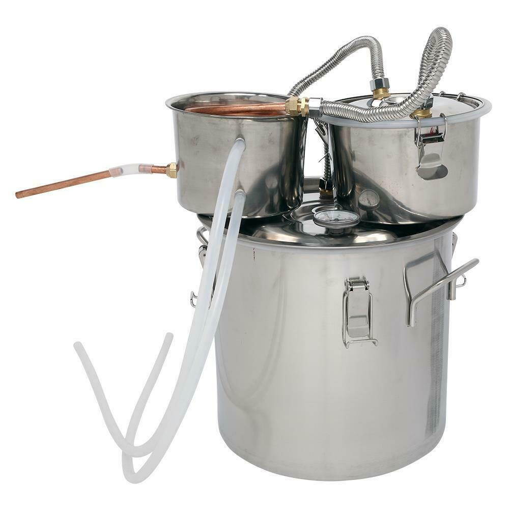 3 Pot 5 Gallon 20 L Water Wine Alcohol Distiller Moonshine Still Boiler Steam