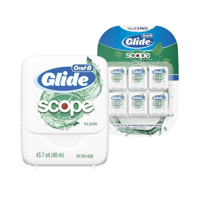 Oral-B Glide Floss with Scope Flavor - 40m/6pk