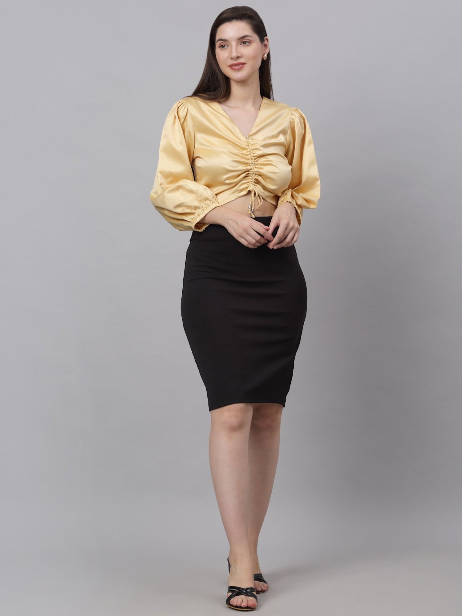 NEUDIS Gold Crop Top