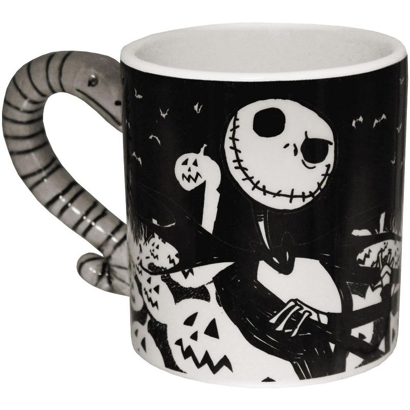 Silver Buffalo Nightmare Before Christmas Moonlight Jack 20oz Ceramic Mug with Sculpted Handle