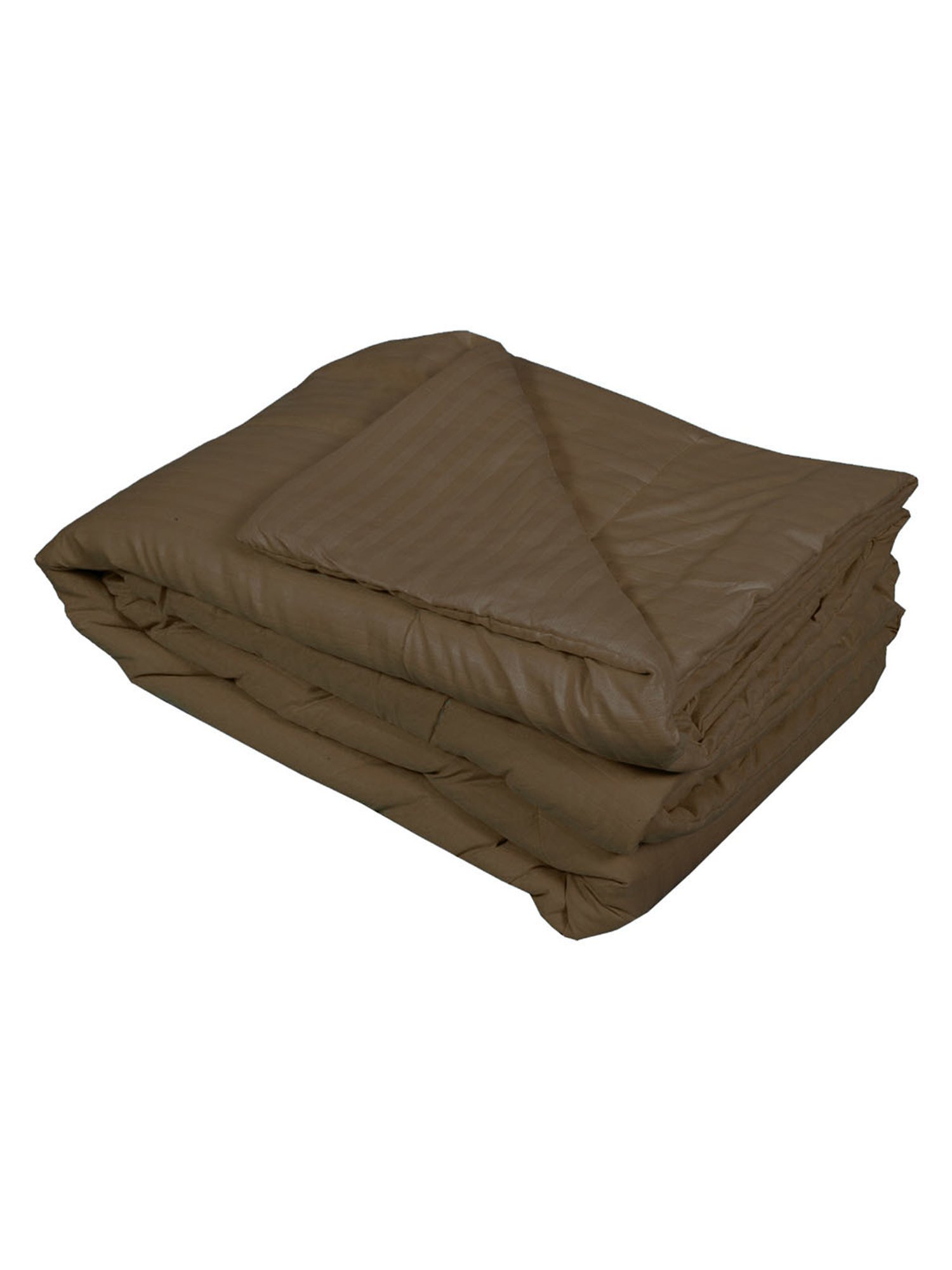Romee Coffee Brown Microfibre Stripes Blankets Quilts and Dohars