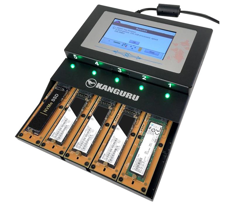 Kanguru KanguruClone 4 M.2 NVMe SSD Duplicator - Standalone - TAA Compliant - 1 x Source Drive(s) Supported - 4 x Destination Drive(s) Supported