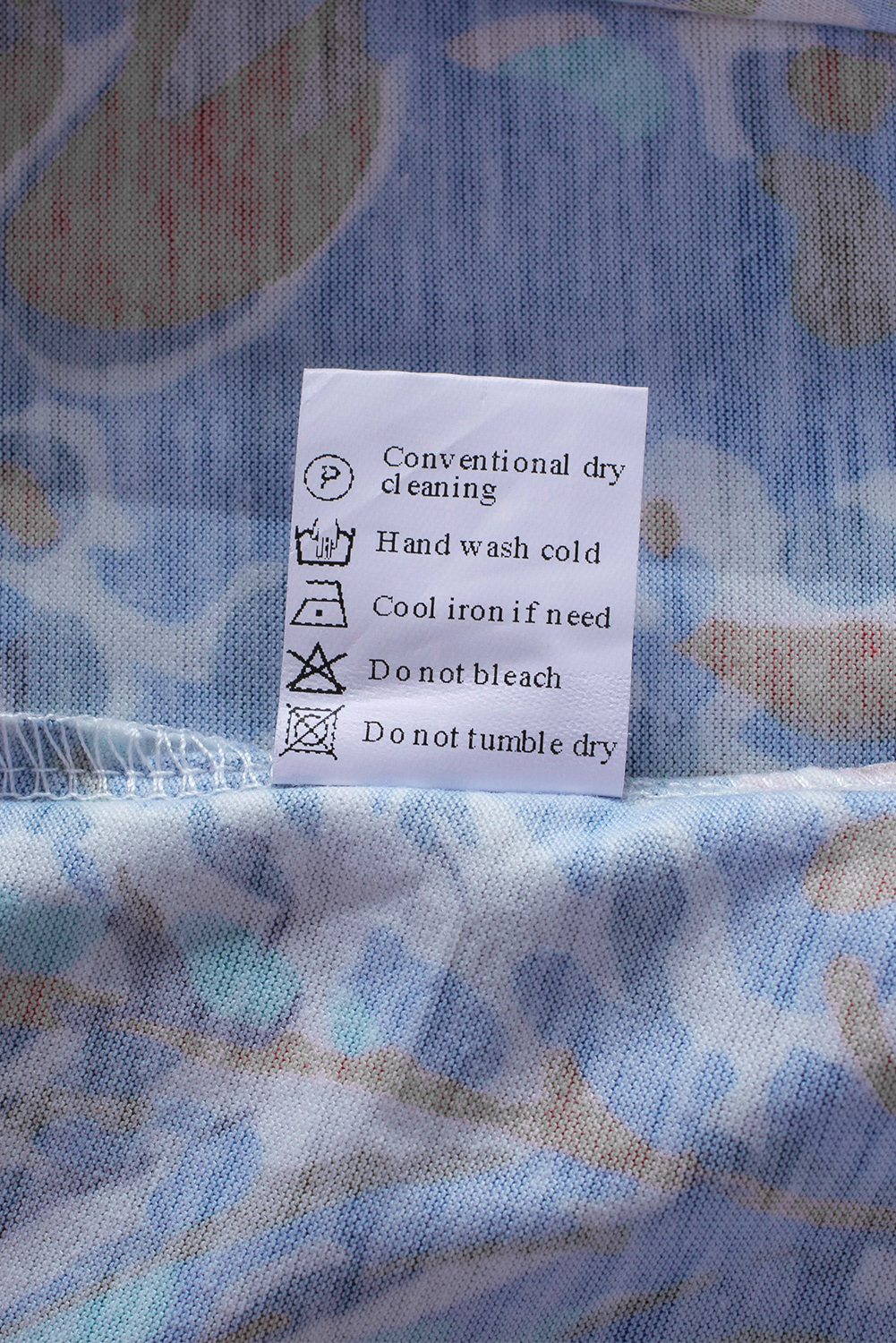 Dark Blue Abstract Print Babydoll Ruffle Sleeveless Shirt