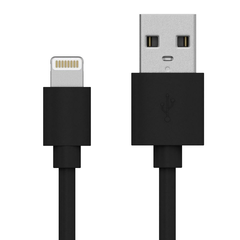 Just Wireless 6ft TPU Lightning to USB-A Cable - Black