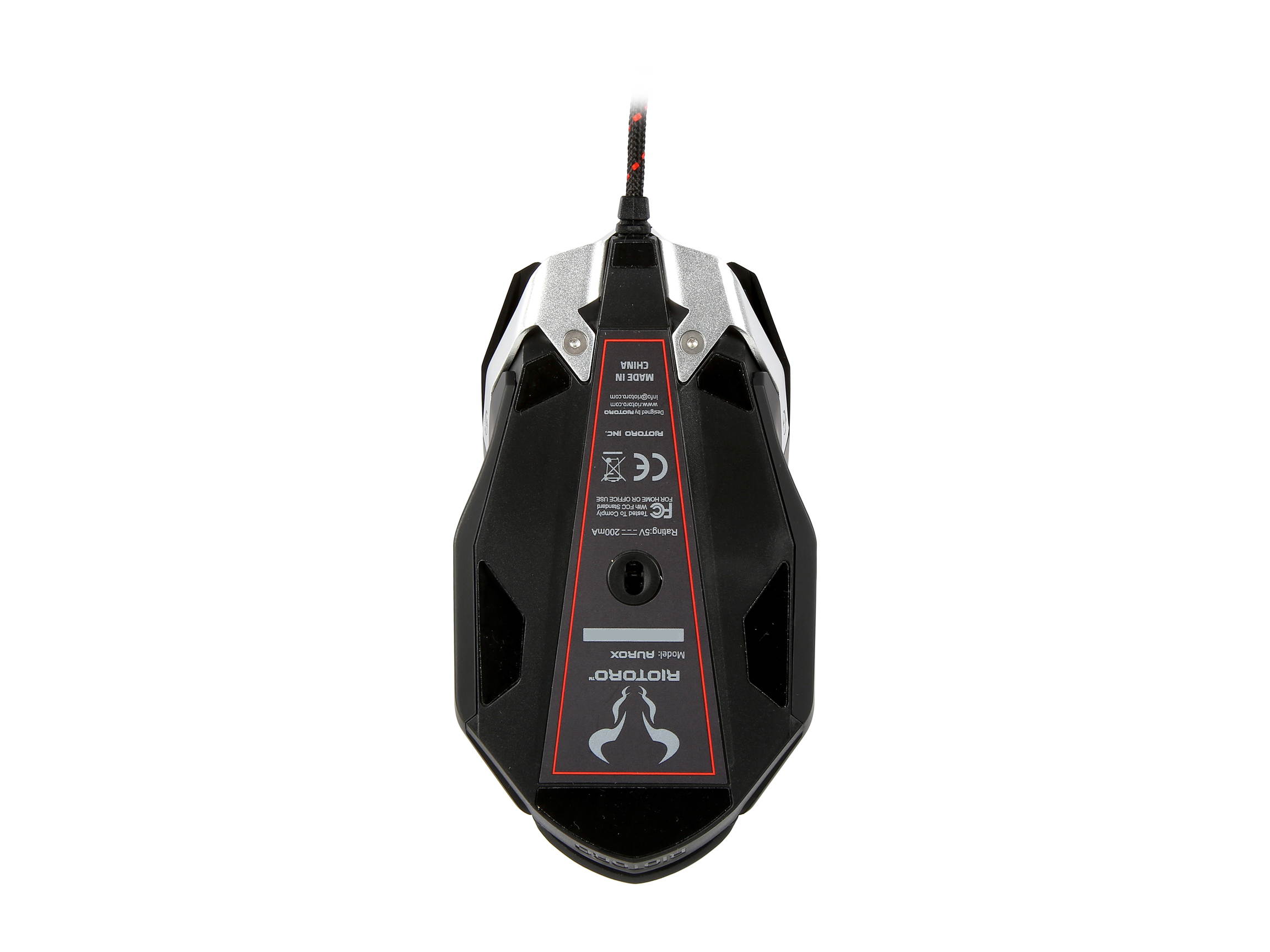 RIOTORO AUROX FPS Gaming Mouse with RGB Multicolor Lighting, (BLACK) 8 Programmable Buttons, 10,000 dpi Optical Sensor, On-the-fly DPI Shifting, Adjustable DPI Sniper Button