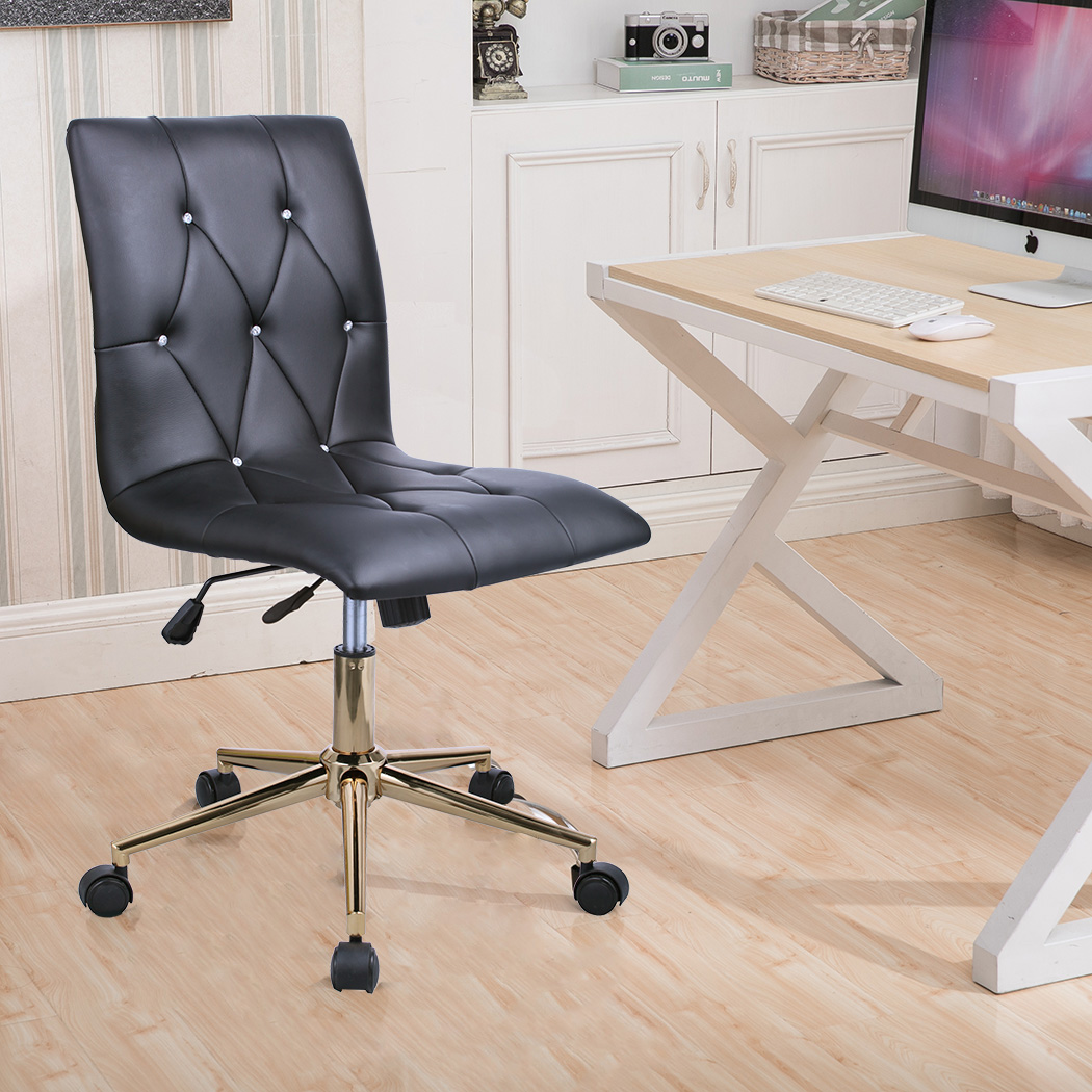 Office High Back Diamond Tufted Special Designer Task Chair Executive Computer Desk Receptionist Rolling Chair