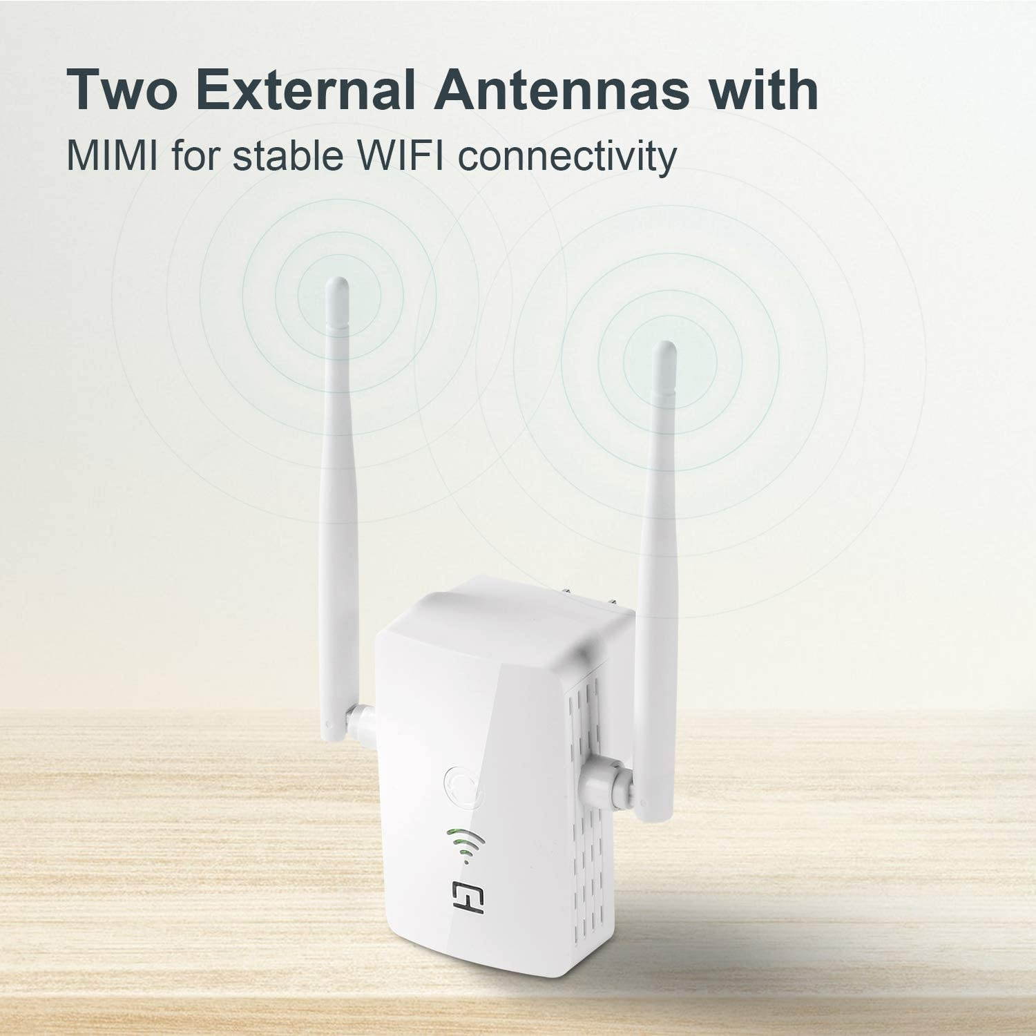 WiFi Range Extender 1200 Mbps 2.4 & 5GHz Dual Band NetworkWireless Signal Booster & Repeater With WPS Button for WiFi Internet Connection Easy Set UpCoverage Up to 3000 Sq Ft & 32 Devices