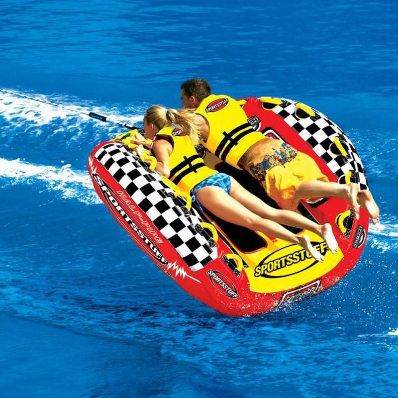 SPORTSSTUFF Half Pipe Rampage Inflatable 2-Rider Towable + Tow Rope | 53-2155