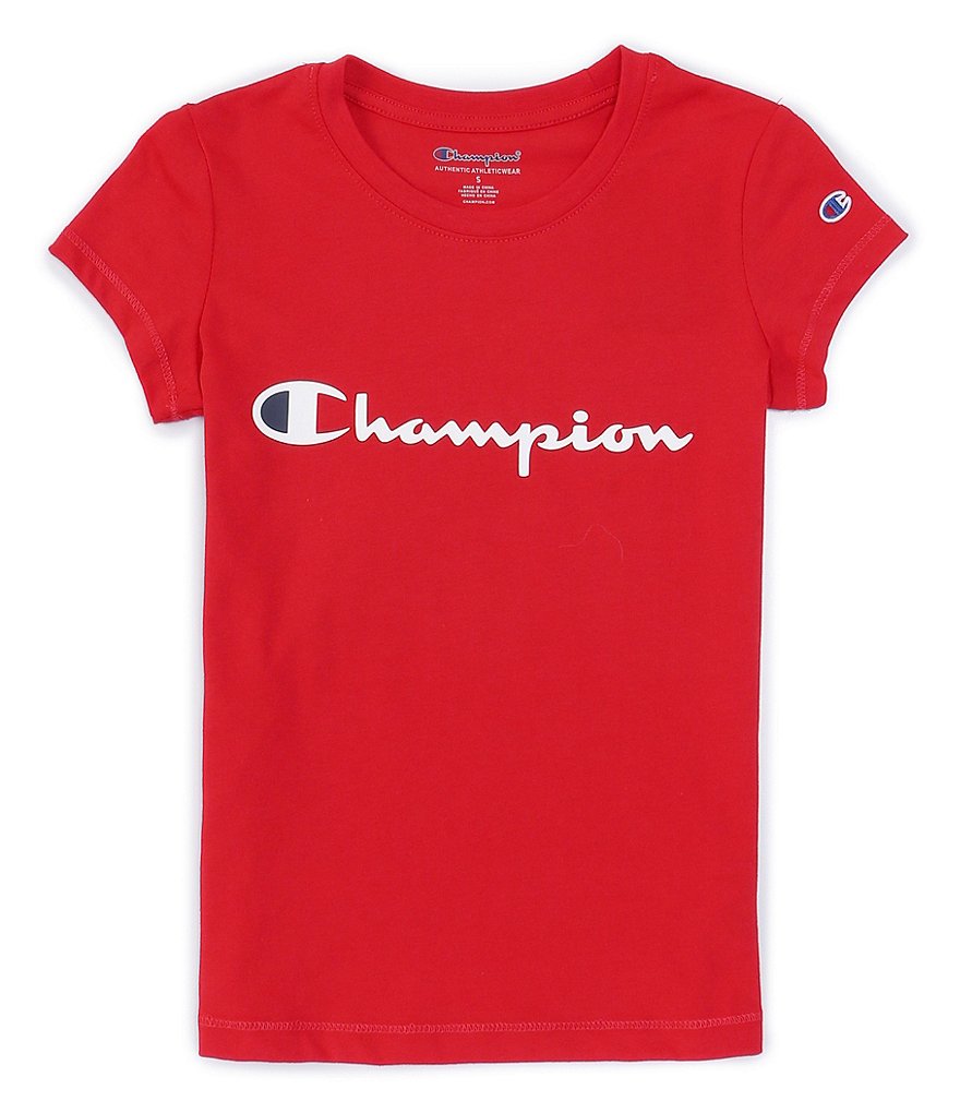 Champion Big Girls 7-16 Short-Sleeve Classic Script Tee