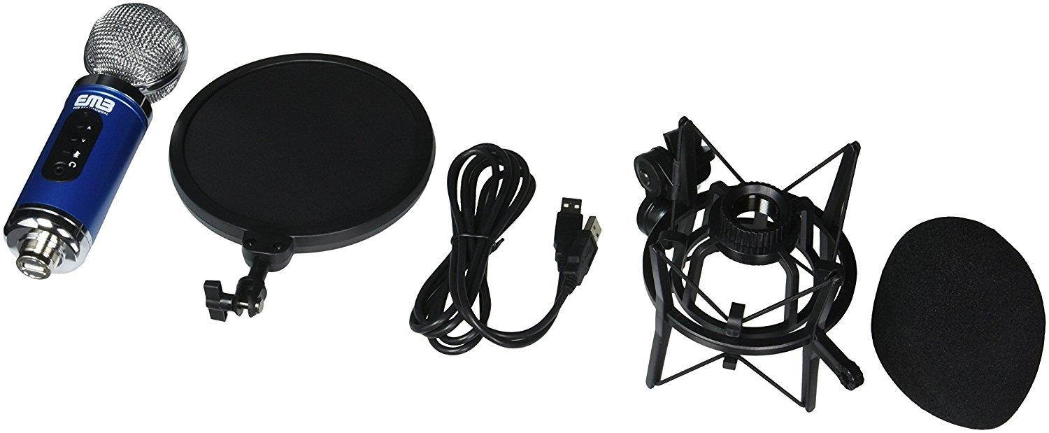 EMB EMC900 Multi-Pattern Diaphragm Condenser Project Studio Microphone BLUE