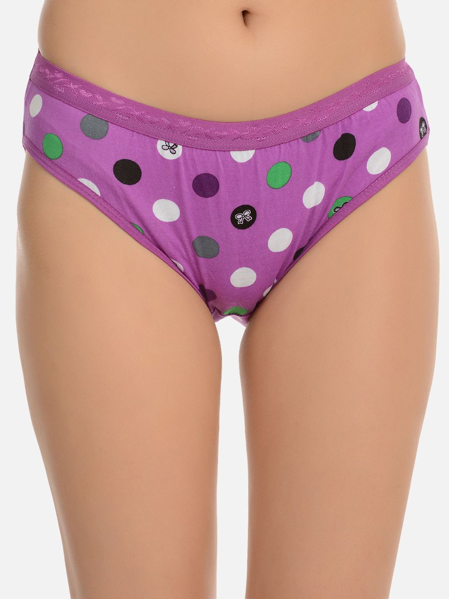 Mod & Shy Purple Polka Dot Hipster Panty